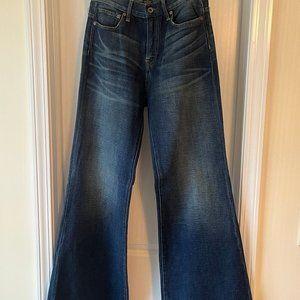 BRAND NEW W TAGS RALPH LAUREN RUGBY WIDE LEG JEANS, SIZE 28